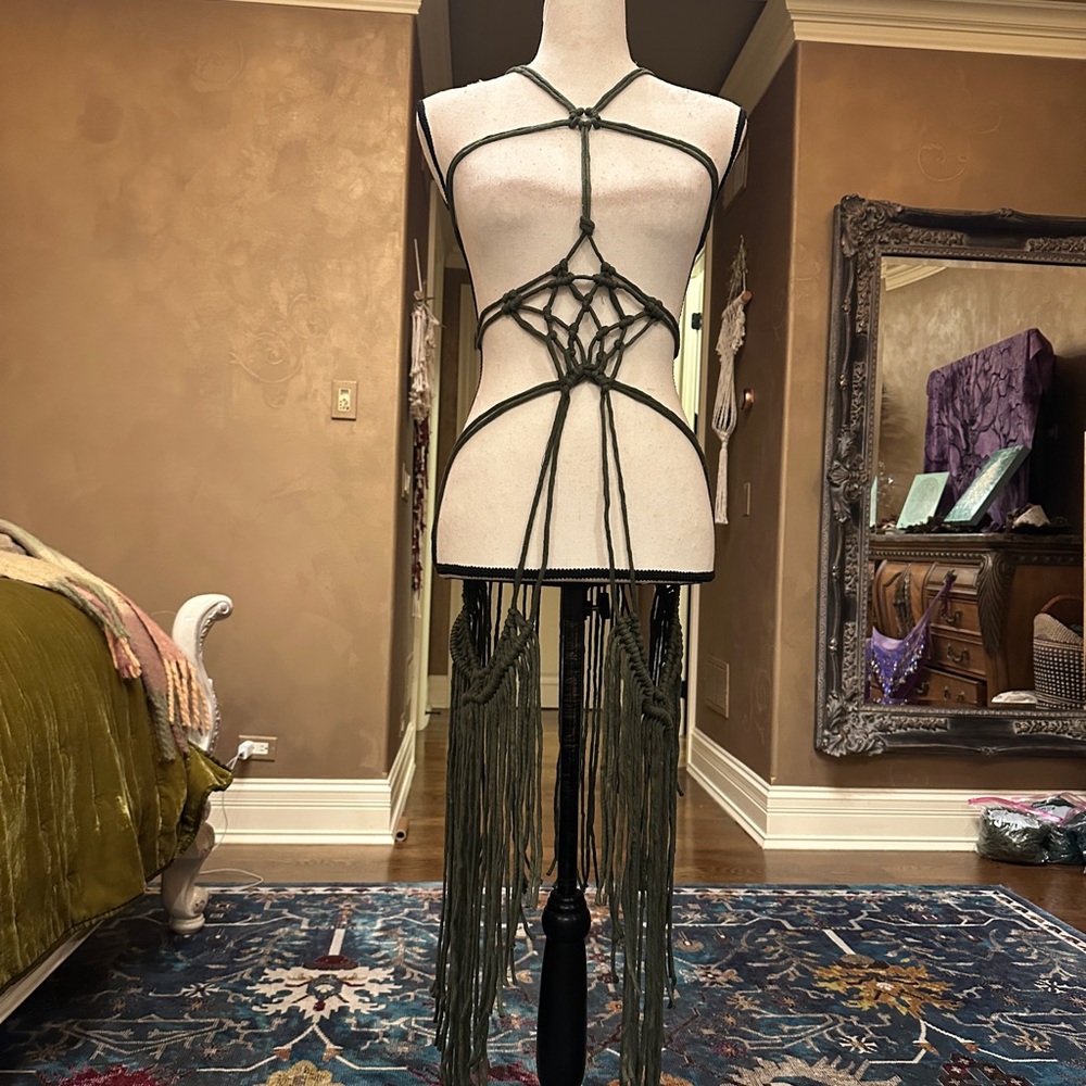 Original GoodVibeGoda Handmade Macramé Rope Dress